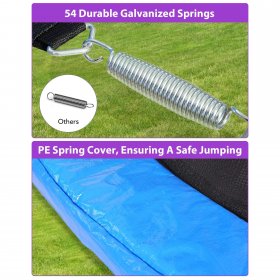 10 FT Trampoline for Kids Adults with Enclosure, Backyard, Spring Cover, Net Recreational Rebounder Backyard Outdoor