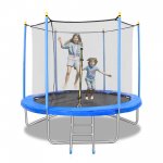 Maxkare 8FT Trampoline with 360 Safety Enclosure for Kids & Adults Outdoor Backyard, 300 lbs Weight Capacity