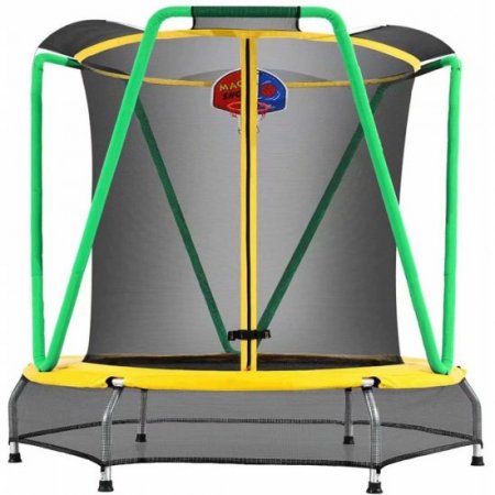 Zupapa Small Trampolines with Basketball Hoop Indoor Mini Trampoline for Toddlers Kids Children Ultra Quiet Age 2-8 54 66''