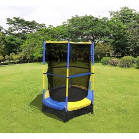 Bounce Pro 55-Inch My First Trampoline, with Safety Enclosure, Blue
