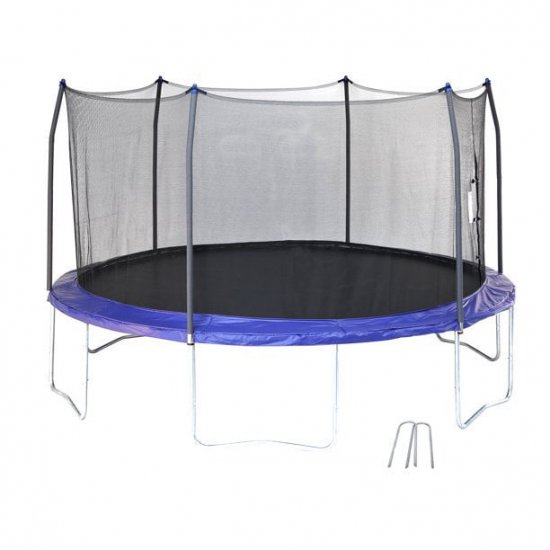 Skywalker Trampolines 14\' Trampoline, with Wind Stakes, Bright Blue