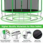 Zupapa 15FT Kids Trampoline 425LBS Weight Capacity with Enclosure net Include All Accessories Outdoor Backyard Trampoline