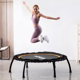Zupapa Silent 40in Fitness Trampoline, Indoor Mini Rebounder for Adults, Max Limit 330 lbs