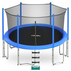 Zupapa 15FT Kids Trampoline 425LBS Weight Capacity with Enclosure net Include All Accessories Outdoor Backyard Trampoline