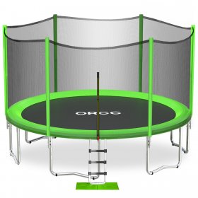ORCC Trampoline 15 14 12 10ft Outdoor Kids Trampoline, Backyard Trampoline for Family, Supports up to 450 Pounds