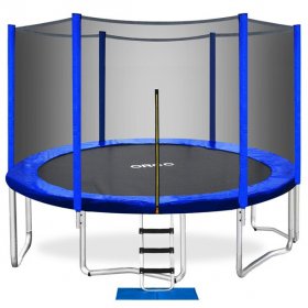 ORCC Trampoline for Kids and Adults with Enclosure Net, Ladder and Rain Cover