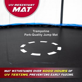 Trujump 10ft Round Trampoline with Classic Steel Enclosure Combo. Meets or Exceeds ASTM Safety Standards