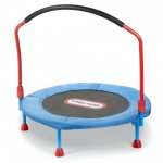 Little Tikes Easy Store 3-Foot Trampoline, with Hand Rail, Blue
