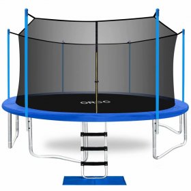 ORCC Trampoline 16 15 14 12 10 8ft Outdoor Trampoline, Safe Backyard Trampoline, Including All Accessories