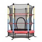 Zimtown 55 Mini Round Trampoline Combo with Safety Surround Enclosure Net , for Kids / Children Youth Jumping, Perfect for Indoor Outdoor Rebounder Exercise Fitness