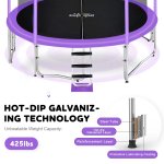 Zupapa 16 15 14 12 10 8FT Kids Trampoline 425LBS Weight Capacity Include All Accessories Outdoor Backyard Trampoline with Enclosure Net