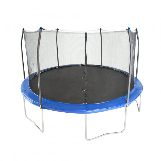 Skywalker Trampolines 15\' Trampoline, with Enclosure, Bright Blue