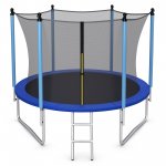 Gymax 8FT Trampoline Jumping Exercise Recreational Bounce W/Safety Net