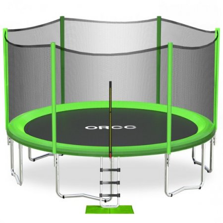 ORCC Trampoline 15 14 12 10ft Outdoor Kids Trampoline, Backyard Trampoline for Family, Supports up to 450 Pounds