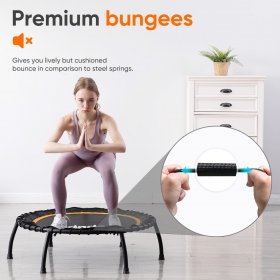 Zupapa Silent 40in Fitness Trampoline, Indoor Mini Rebounder for Adults, Max Limit 330 lbs