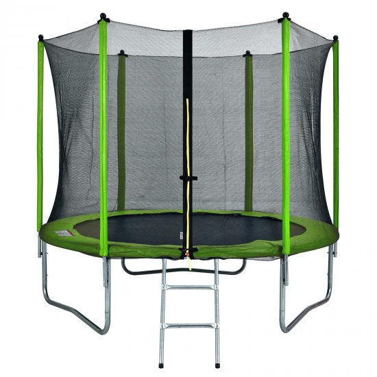 Ktaxon 10 ft Diameter Kids Trampoline, with Enclosure, Safety Net Pad, Green