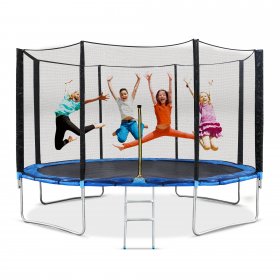 MaxKare 14FT Trampoline for Kids Adults, Trampoline with Enclosure 80 Springs, Safety Net Jumping Mat Spring Cover Padding Exercise Fitness Indoor Outdoor, 330lbs Capacity