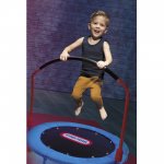 Little Tikes Light-Up 3' Kids Trampoline LED Lights and Folding Padded Handle for Safety and Easy Storage, Blue and Red- For Toddlers Boys Girls Ages 3 4 5 Year Old