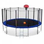 Exacme 16 ft Big Trampoline with Safety Enclosure Net and Basketball Hoop