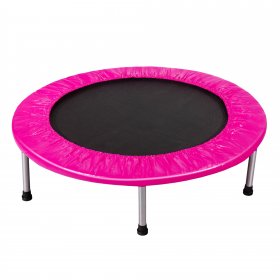 Gymax 38 Fitness Rebounder Folding Mini Trampoline with Safety Pad Pink